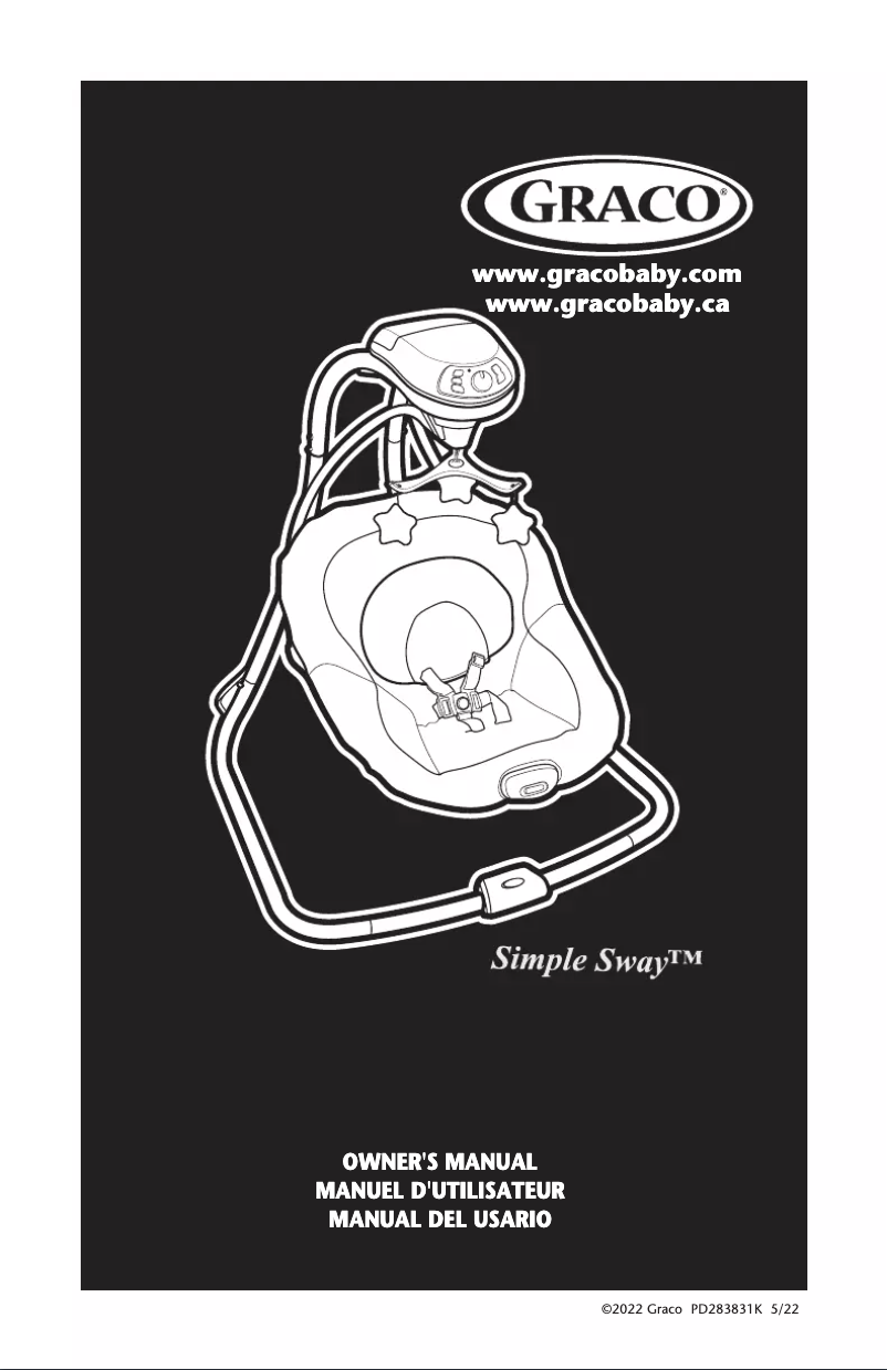 Page 1 de la notice Guide de démarrage rapide Graco Simple Sway