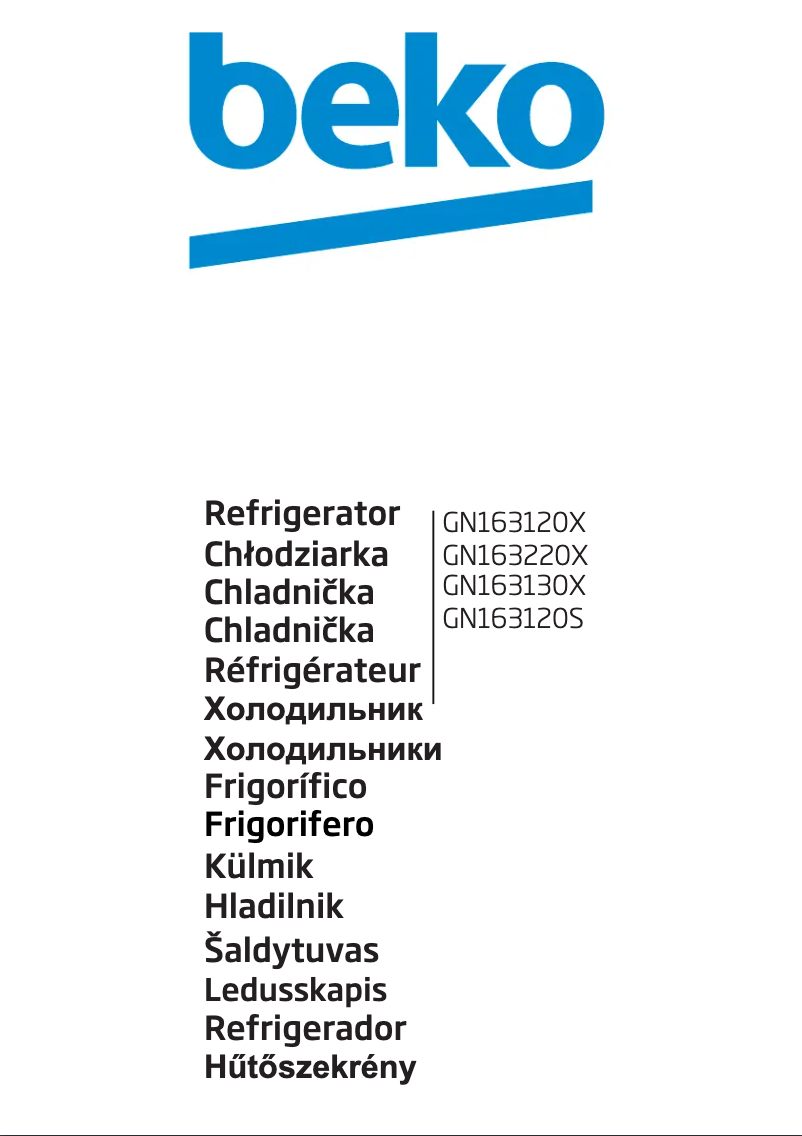 Page n°1 - Manuel utilisateur Beko GN163130X