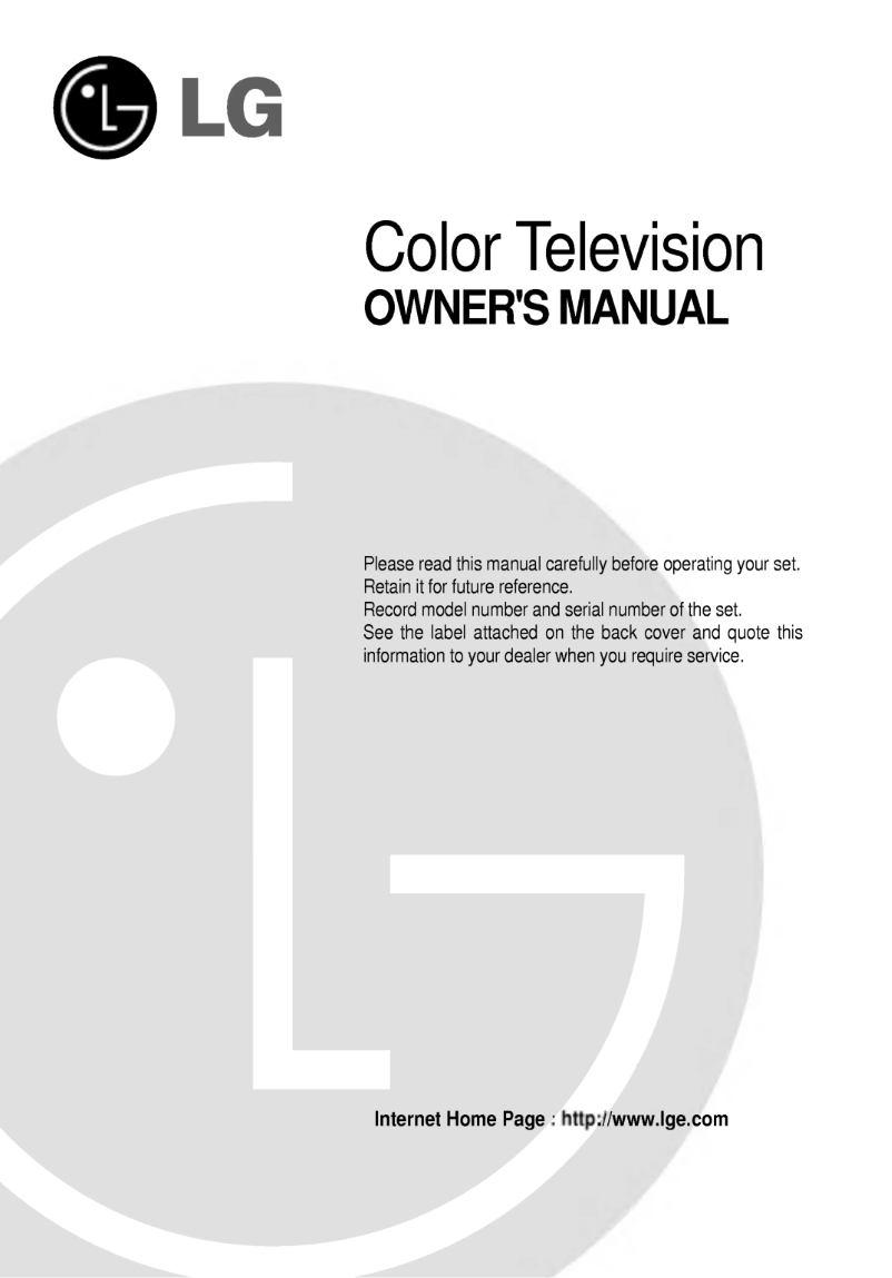 Page n°1 - Manuel utilisateur LG RP-29FA35A