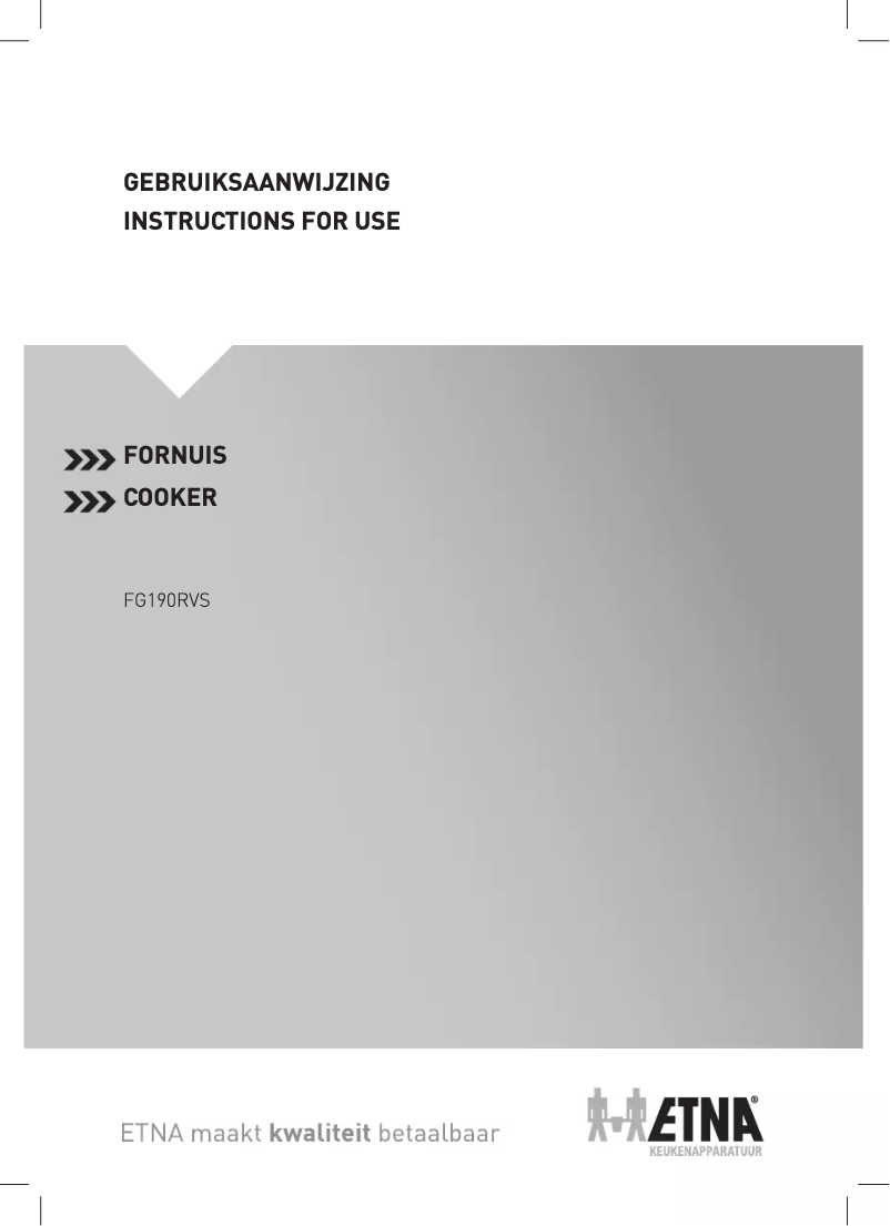 Page 1 de la notice Manuel utilisateur Etna FG190RVS