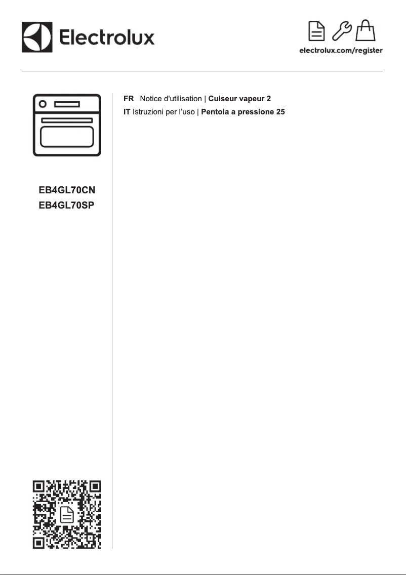 Page n°1 - Manuel utilisateur Electrolux EB4GL70SP
