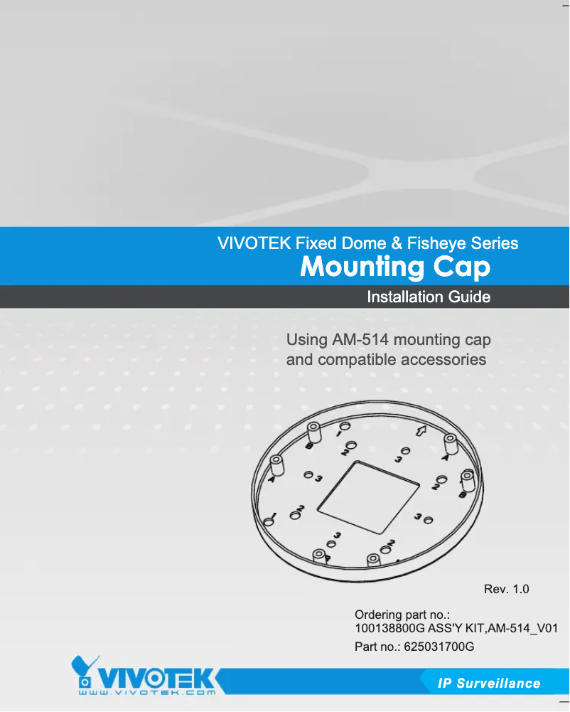 Page 1 de la notice Manuel utilisateur Vivotek AM-514