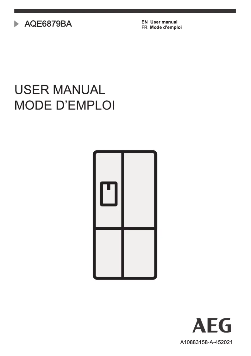 Page 1 de la notice Manuel utilisateur AEG AQE6879BA