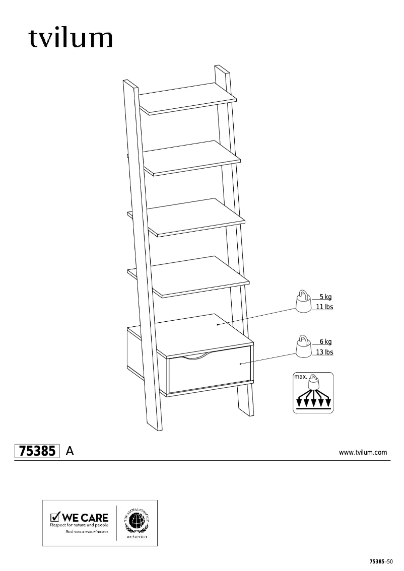Page 1 de la notice Manuel utilisateur Tvilum 75385