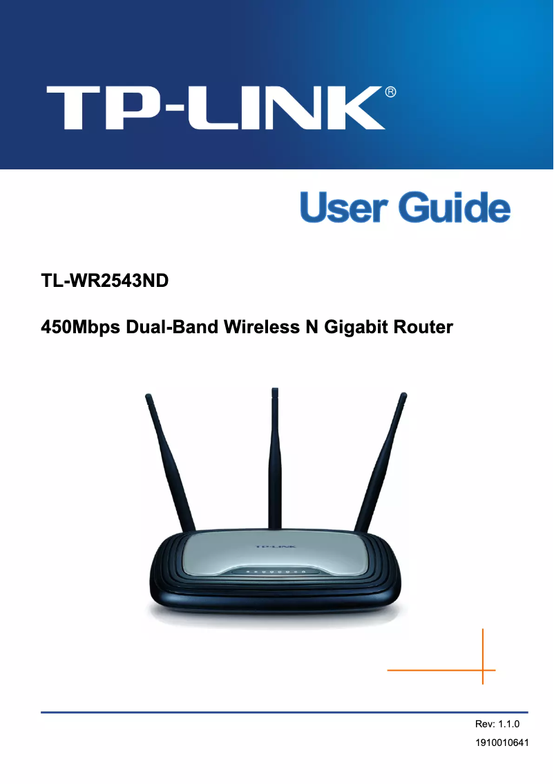 Page 1 de la notice Manuel utilisateur TP-Link TL-WR2543ND