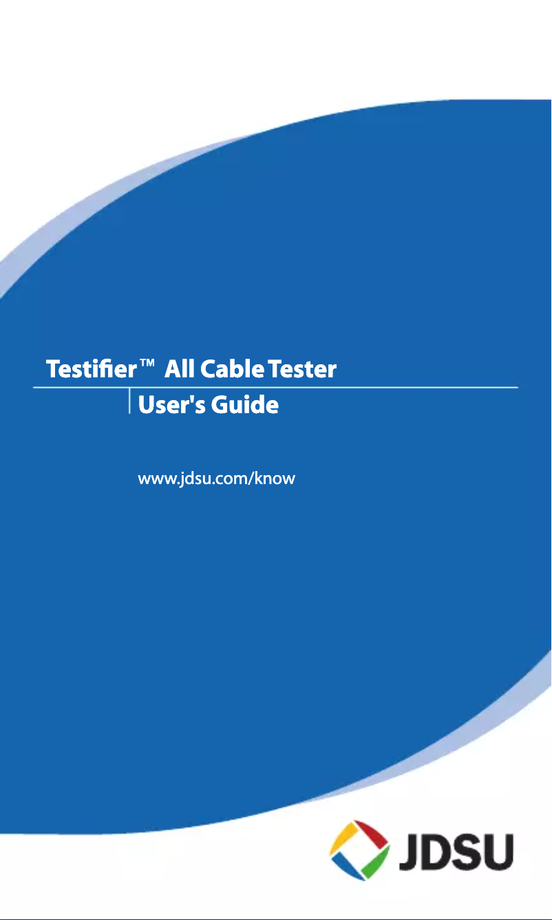 Page n°1 - Manuel utilisateur JDSU TP350