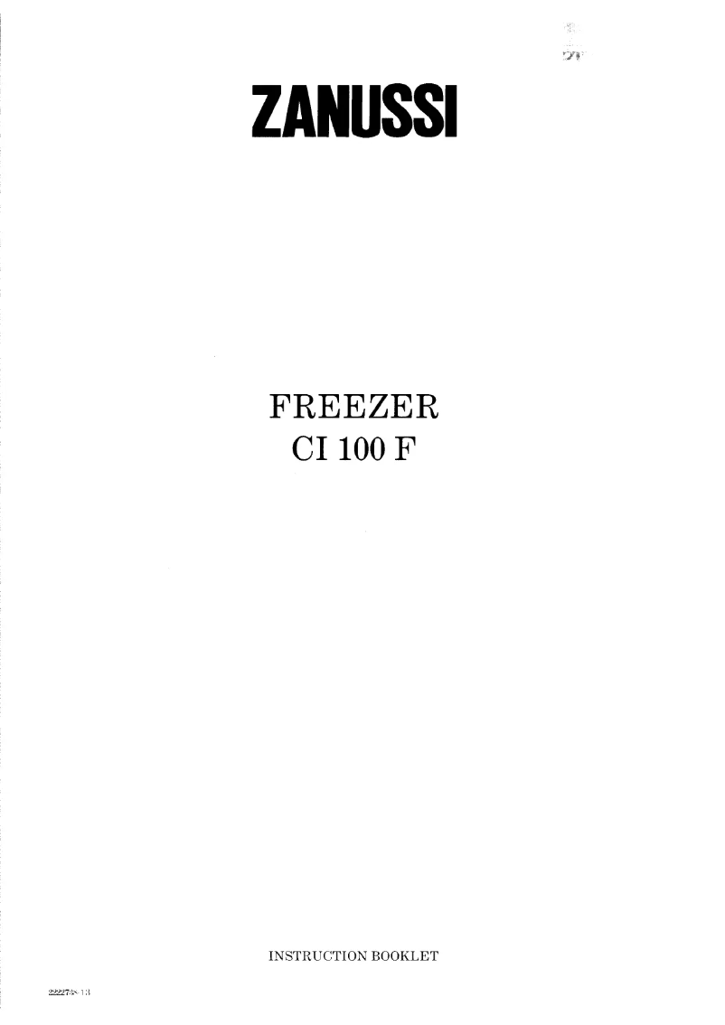 Image de la première page du manuel de l'appareil CI100F