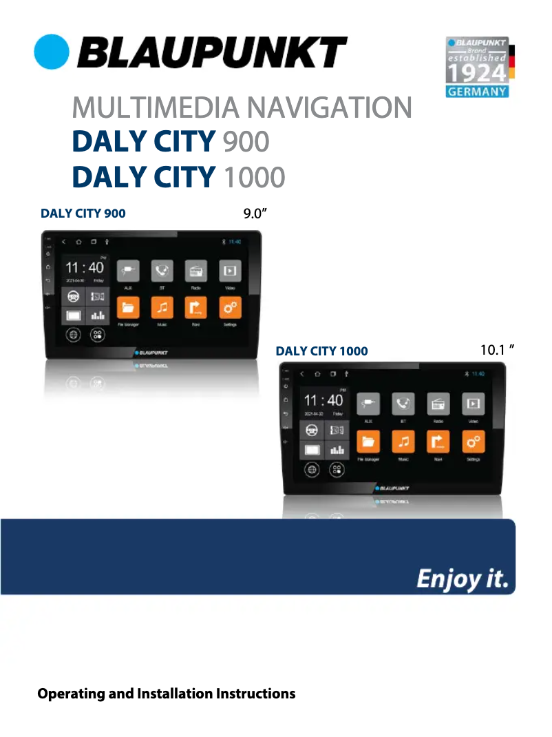 Página 1 del manual Manual de usuario Blaupunkt Daly City 1000