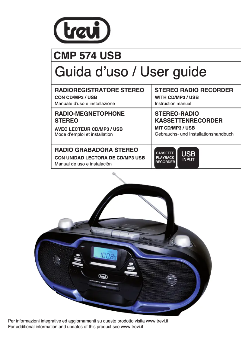 Página 1 del manual Manual de usuario Trevi CMP 574 USB