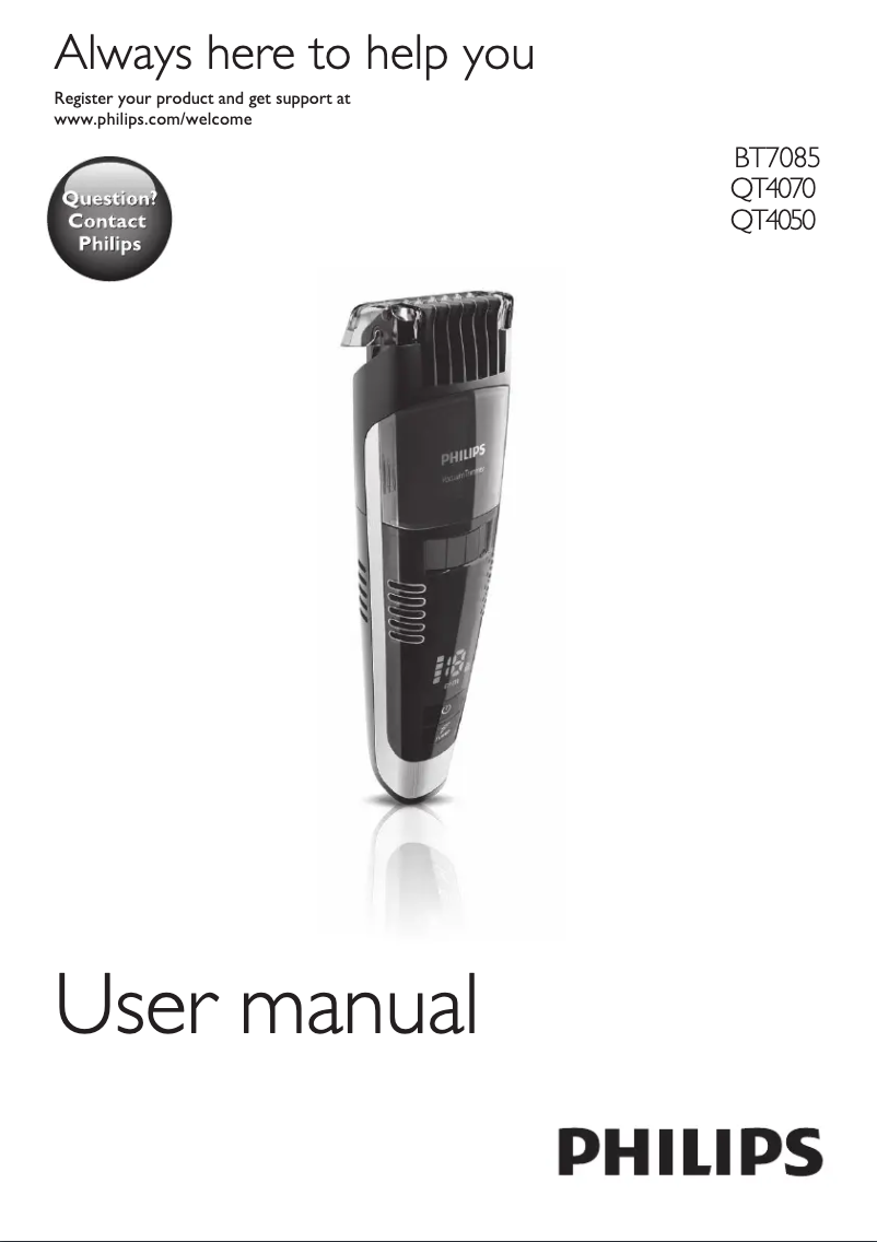 Page n°1 - Manuel utilisateur Philips Series 7000 QT4050