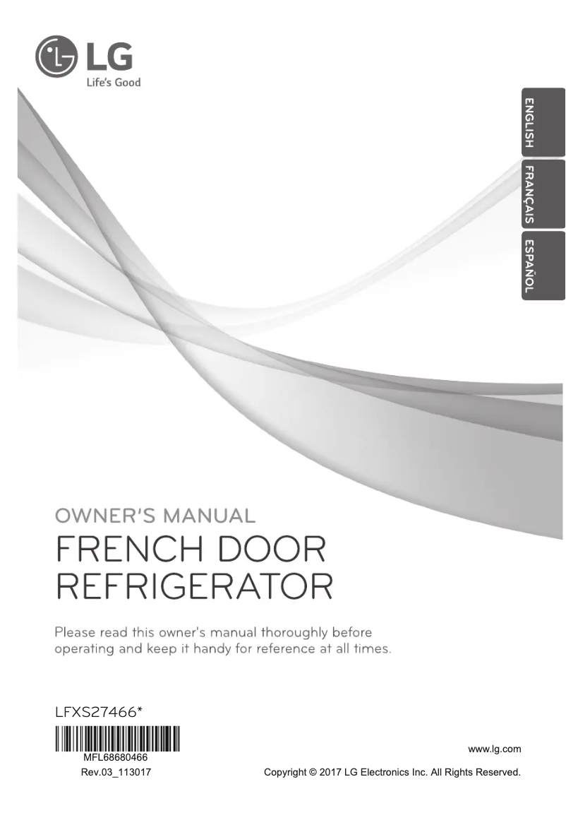 Image de la première page du manuel de l'appareil LFXS27466S