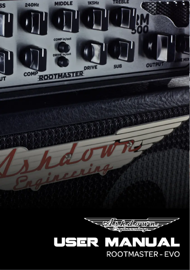 Page 1 de la notice Manuel utilisateur Ashdown Engineering RM-C210T-500 EVO II
