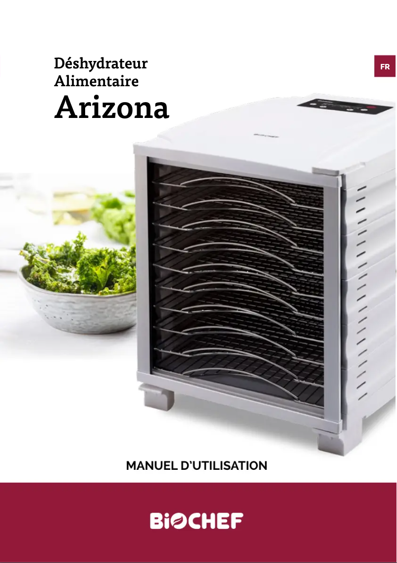 Page 1 de la notice Manuel utilisateur BioChef Arizona