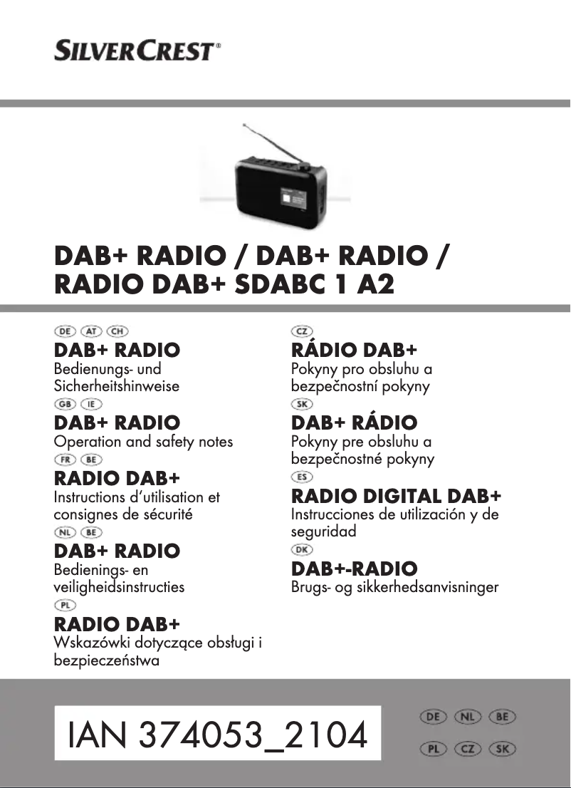 Page 1 de la notice Manuel utilisateur Parkside SDABC 1 A2