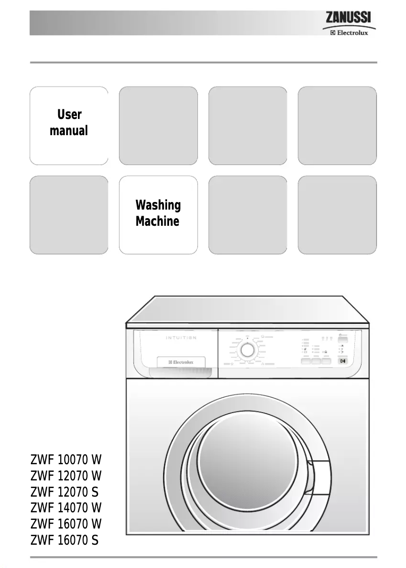 Page 1 de la notice Manuel utilisateur Zanussi-Electrolux ZWF 16070 S