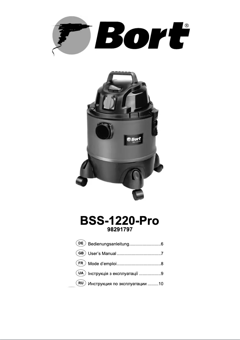 Page 1 de la notice Manuel utilisateur Bort BSS-1220-Pro