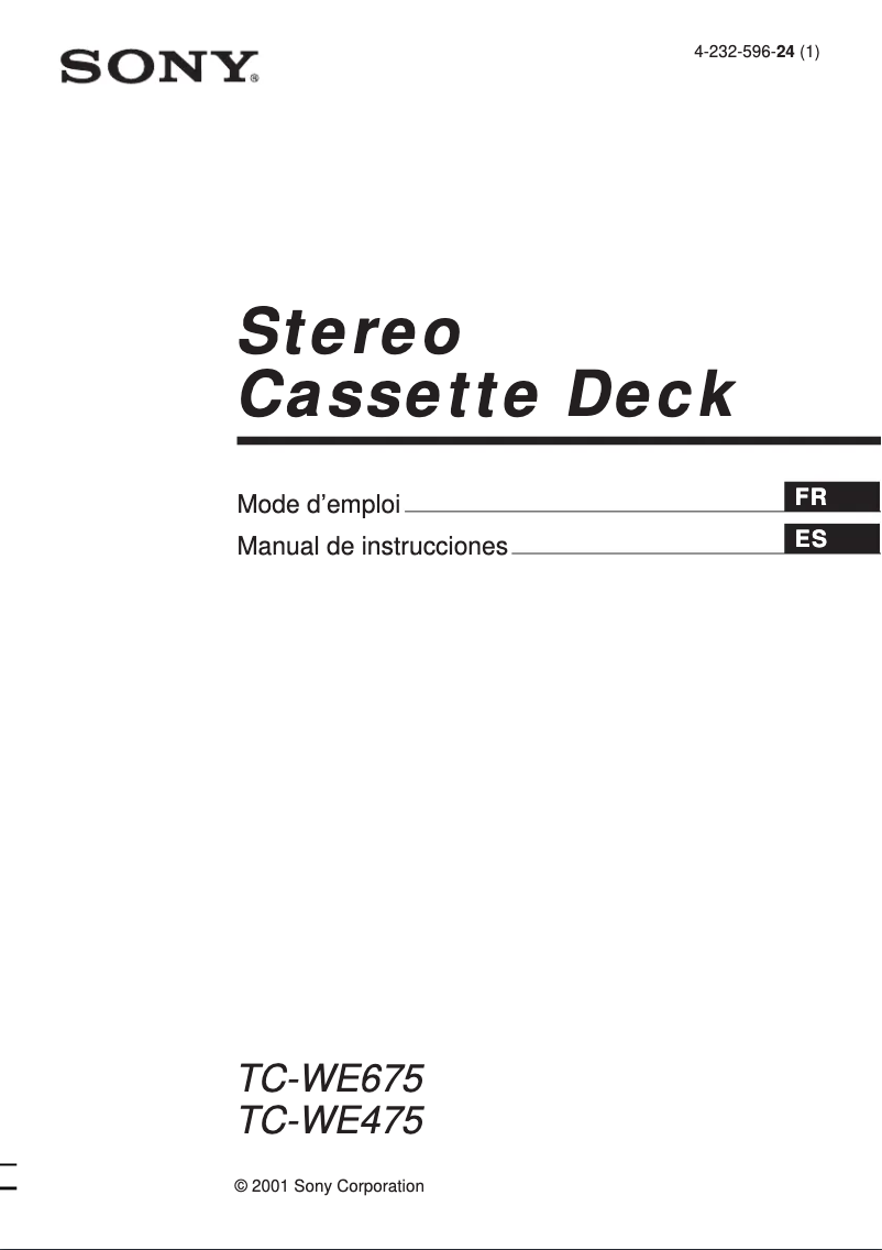 Image de la première page du manuel de l'appareil TC-WE475