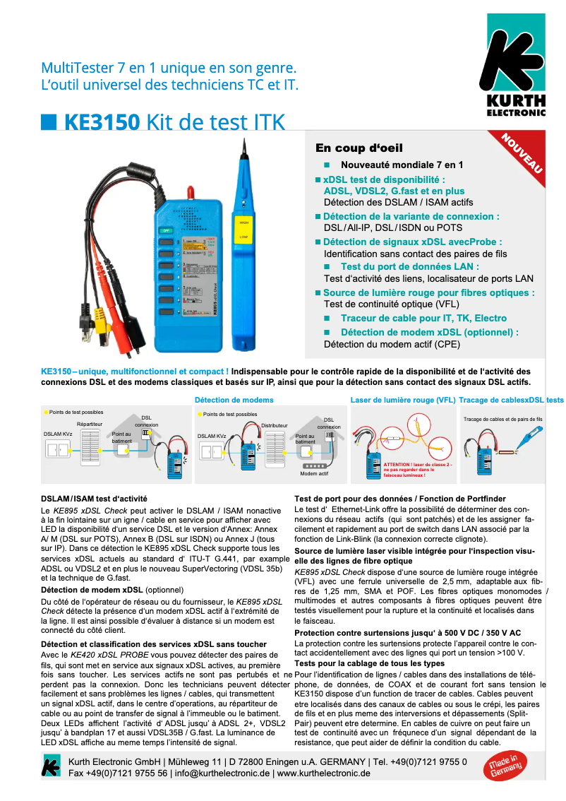 Image de la première page du manuel de l'appareil KE3150