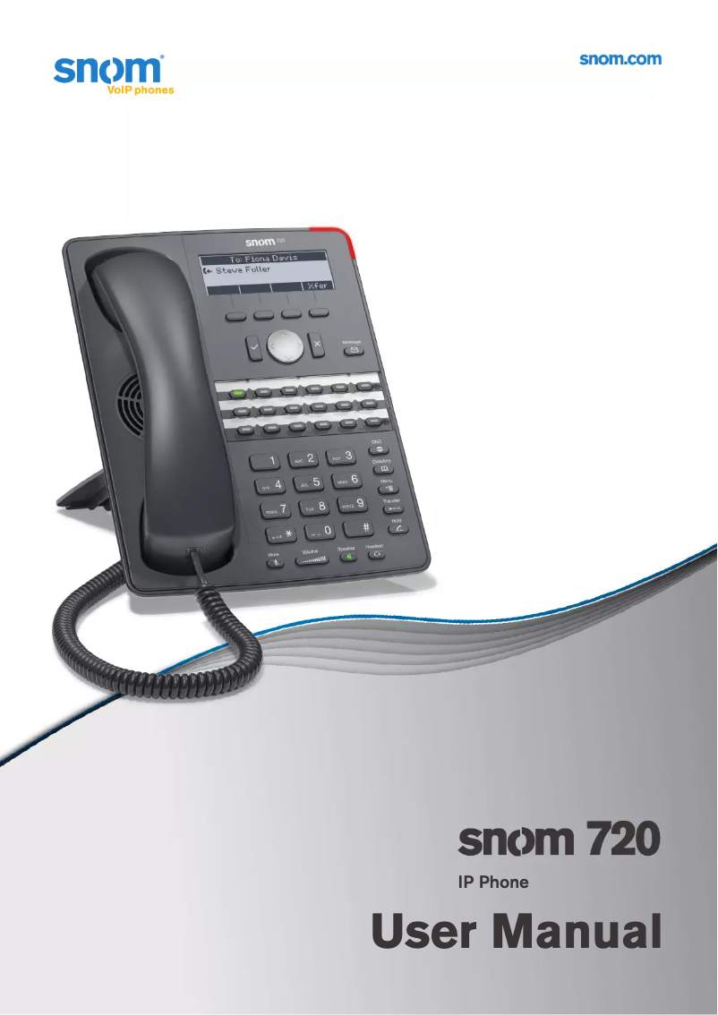 Page 1 de la notice Manuel utilisateur Snom 720