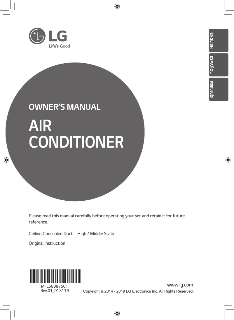 Imagen de la primera página del manual del dispositivo ARNU28GBHA4