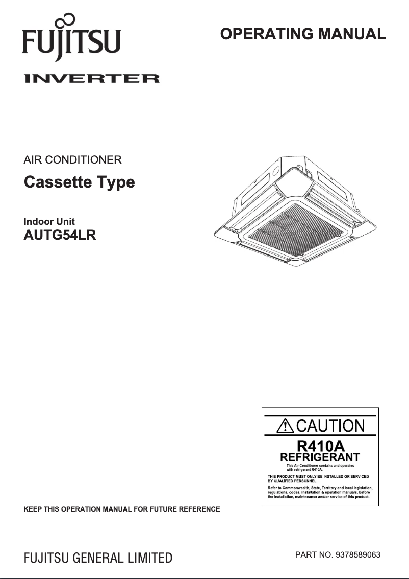 Page 1 de la notice Manuel utilisateur Fujitsu AUTG54LRLA