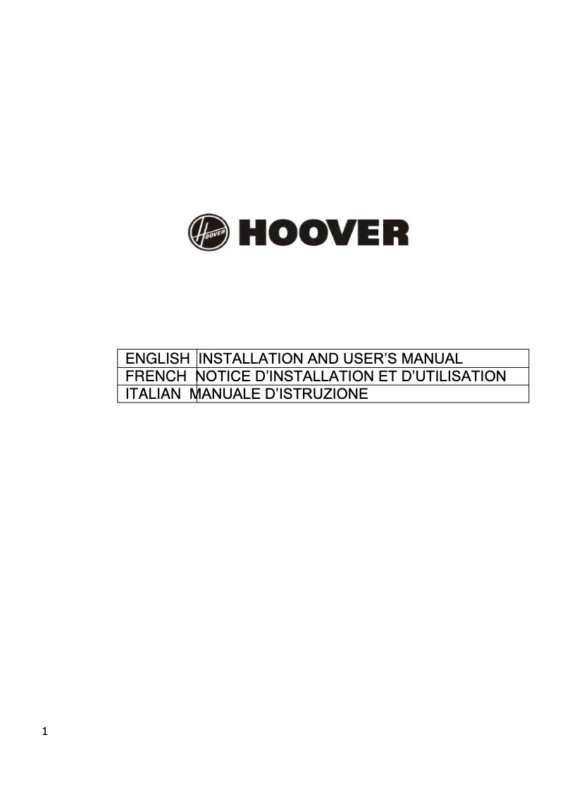 Page 1 de la notice Mode d'emploi Hoover HDSV685B