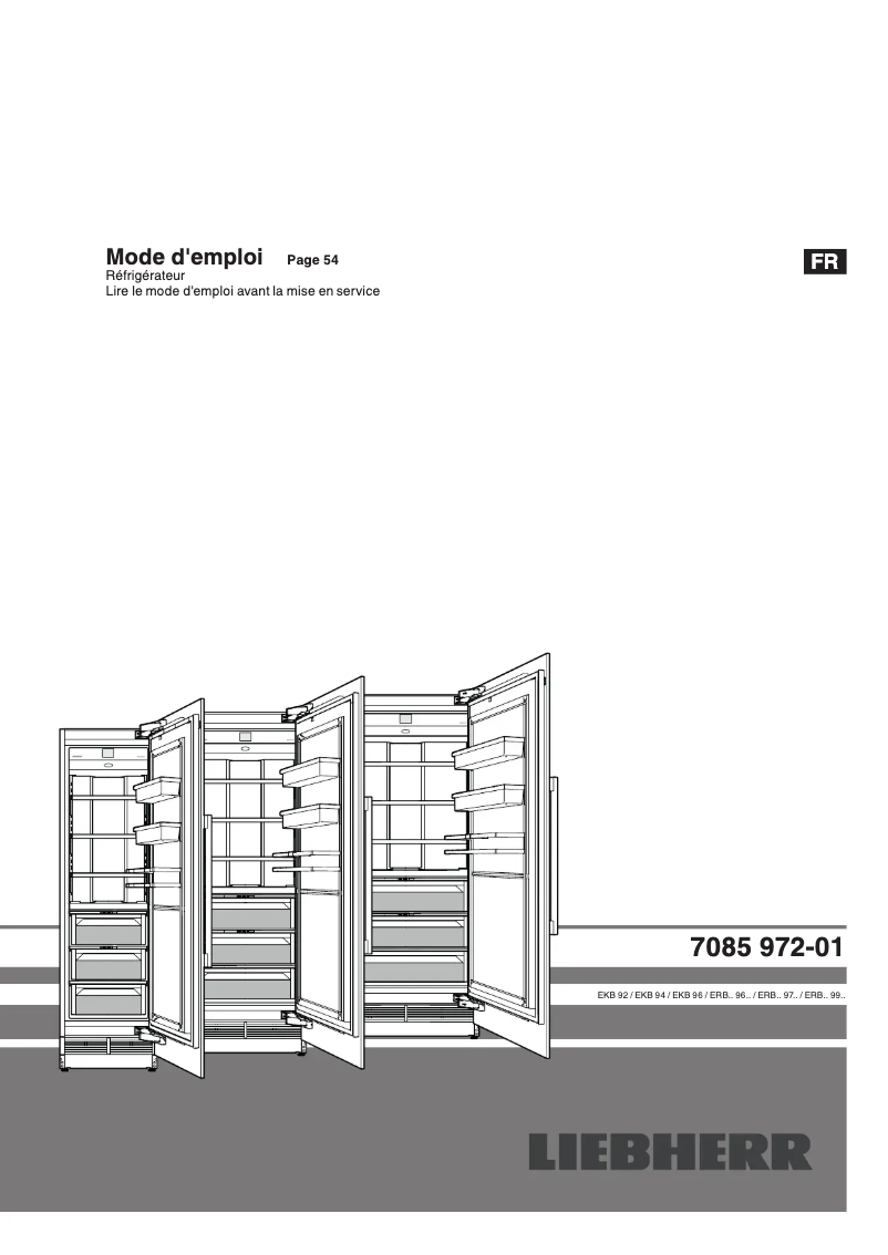 Image de la première page du manuel de l'appareil ERBdi 9970