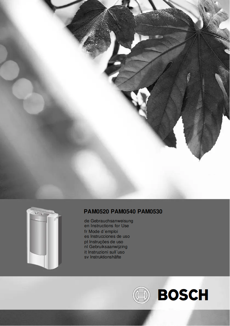 Page 1 de la notice Manuel utilisateur Bosch PAM 0520