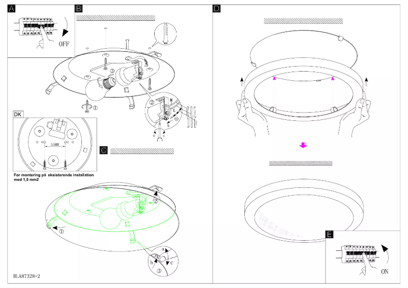 Page 1 de la notice Manuel utilisateur Eglo Arezzo