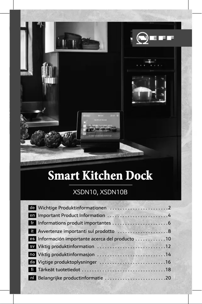 Página 1 del manual Manual de usuario Neff XSDN10B