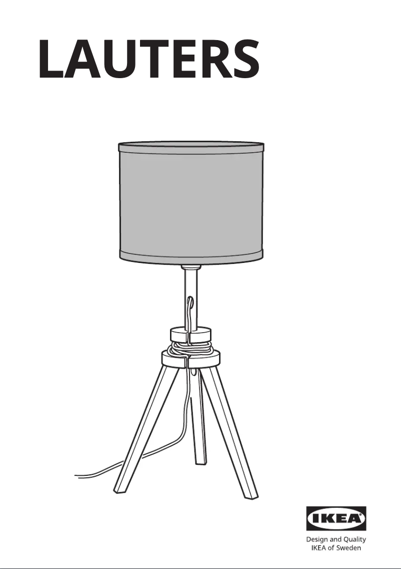 Page 1 de la notice Manuel utilisateur Ikea LAUTERS 904.048.98