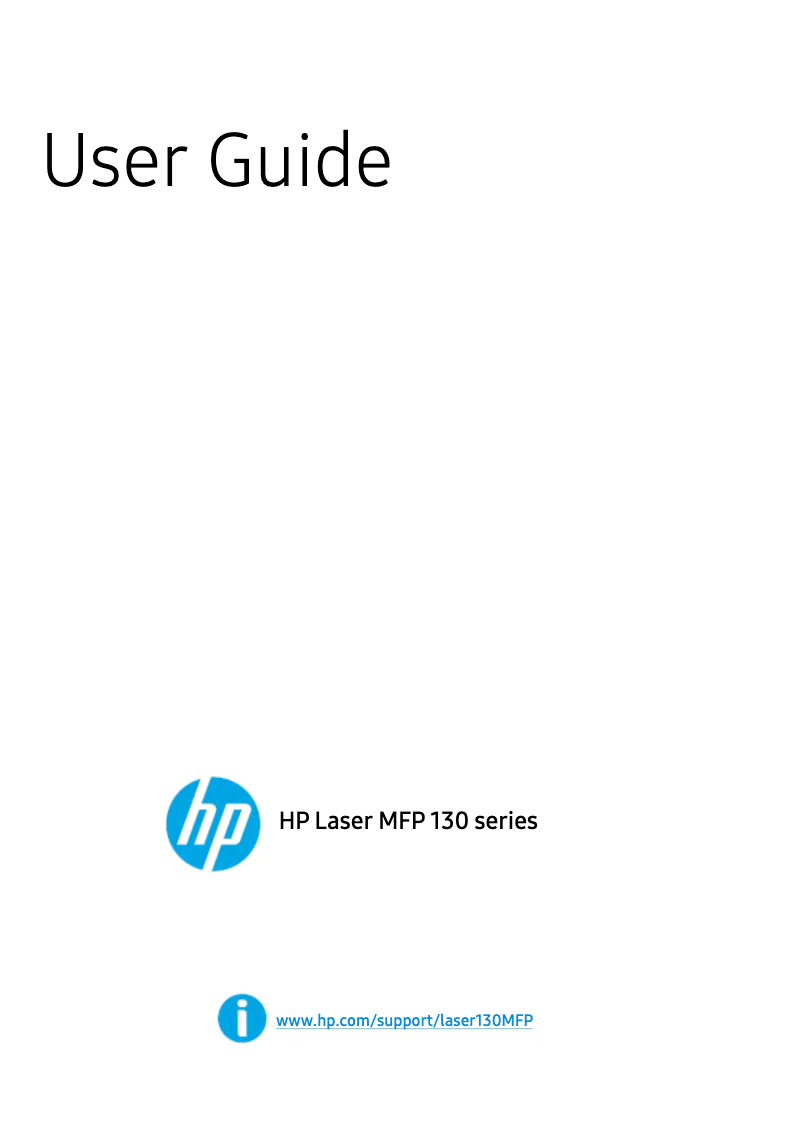 Page n°1 - Manuel utilisateur HP Laser MFP 135a
