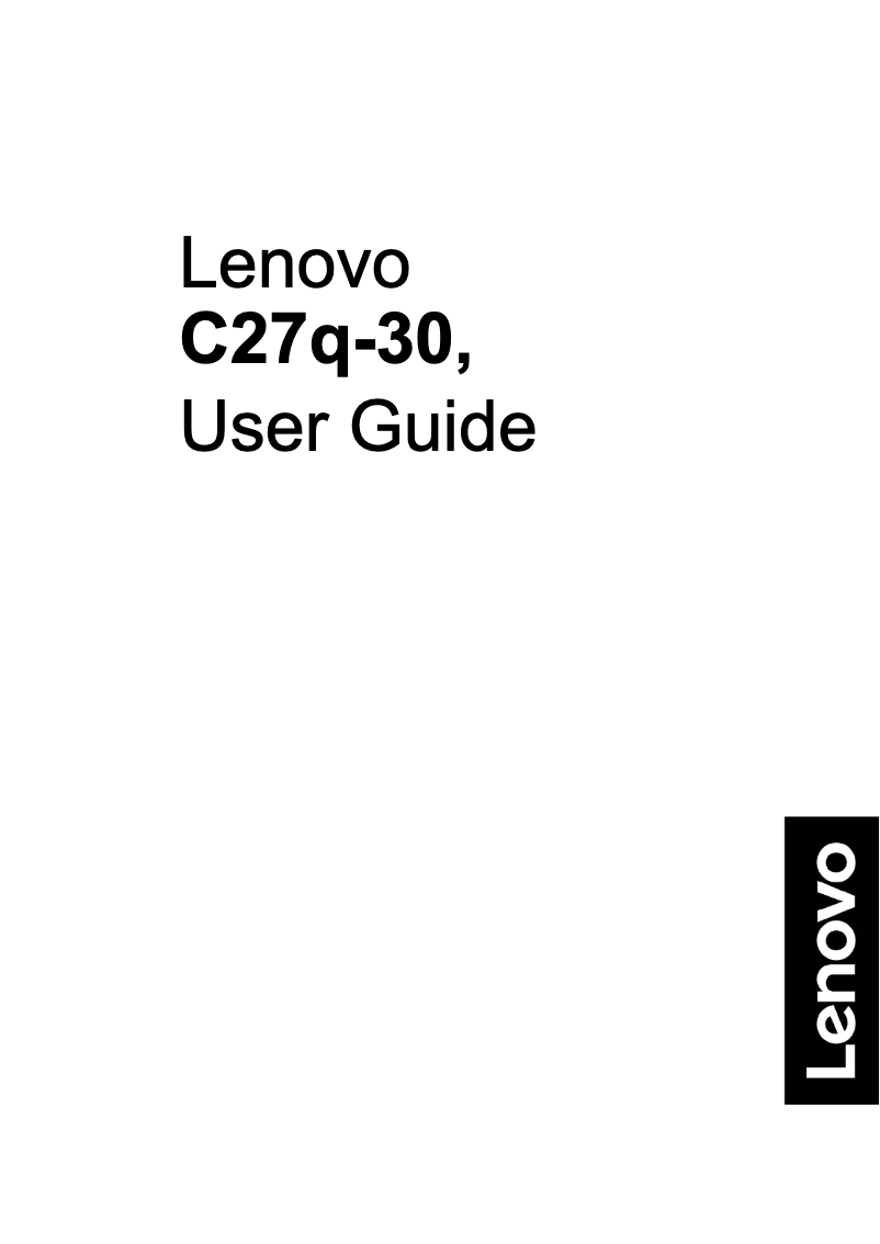 Página 1 del manual Manual de usuario Lenovo C27q-30