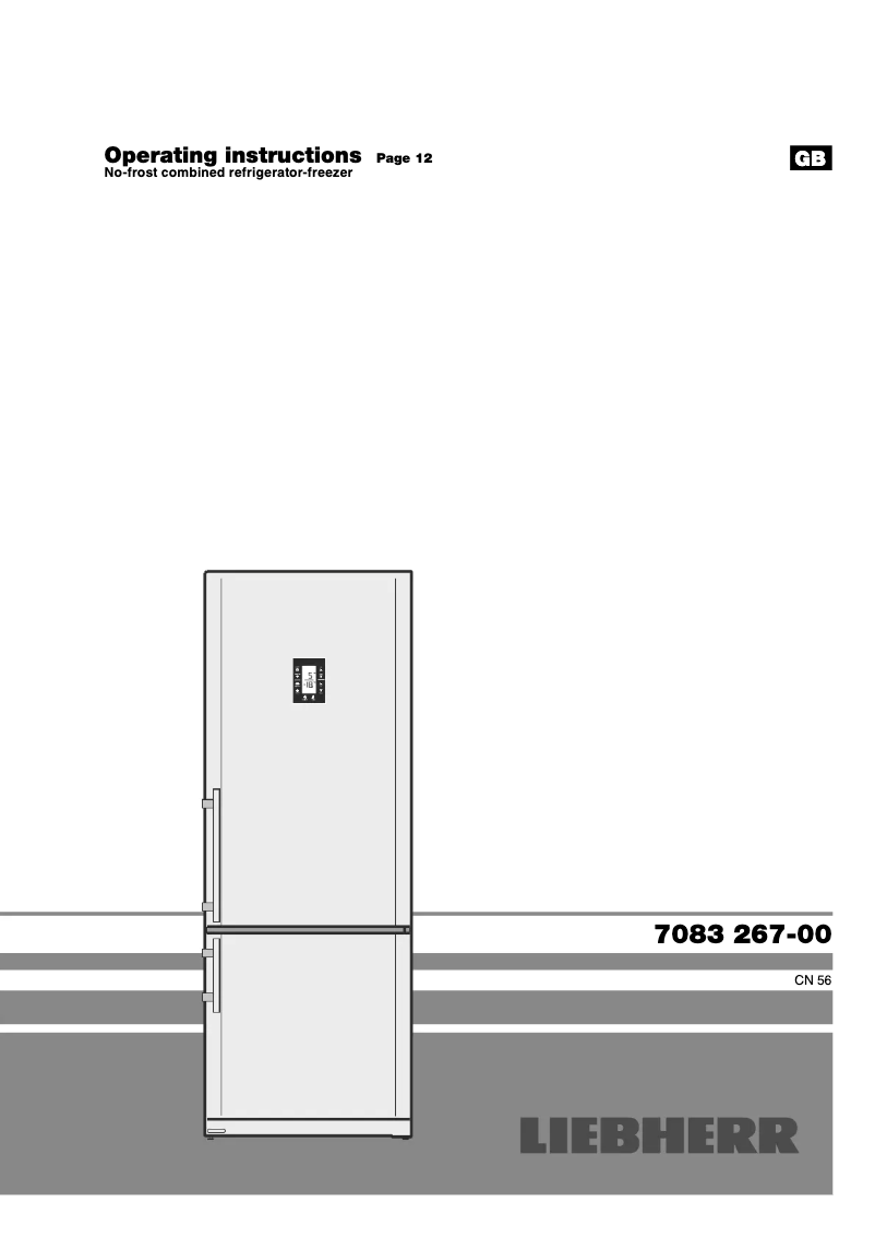 Page n°1 - Manuel utilisateur Liebherr CNPES 5156