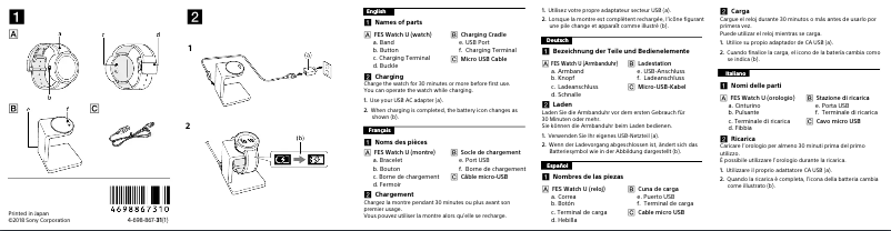 Página 1 del manual Guía de instalación Sony FES-WA1B