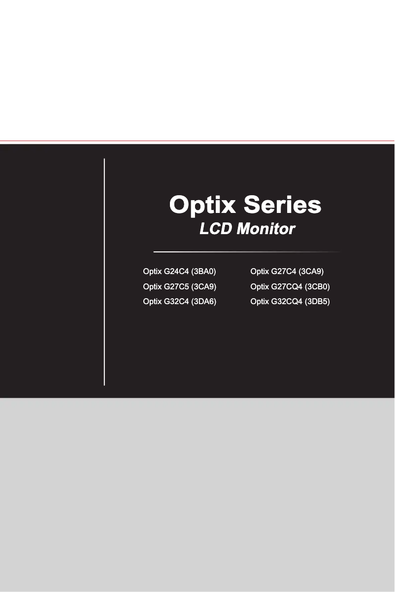 Page 1 de la notice Manuel utilisateur MSI Optix G32C4W