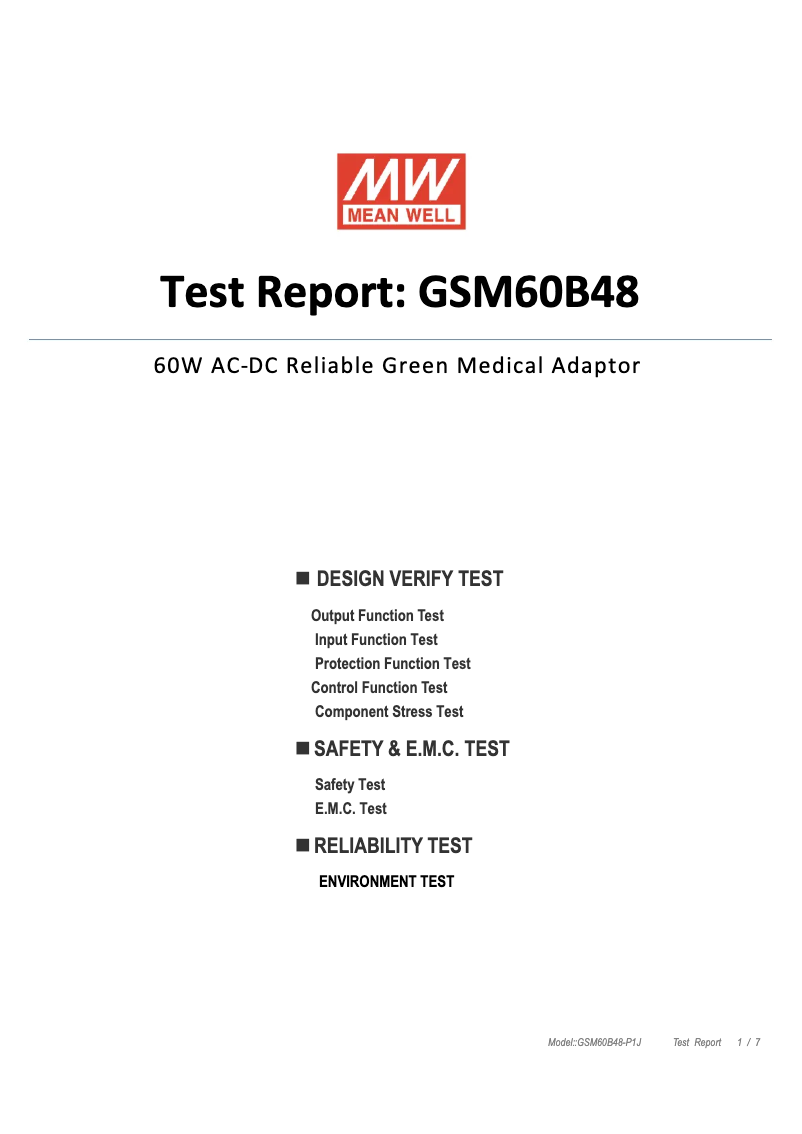Página 1 del manual Ficha técnica Mean Well GSM60B48-P1J
