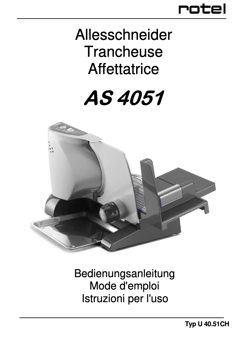 Image de la première page du manuel de l'appareil AS 4051