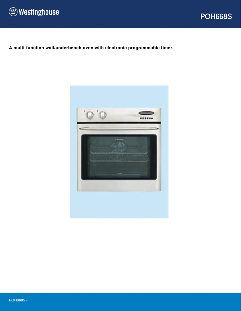 Image de la première page du manuel de l'appareil POH668S