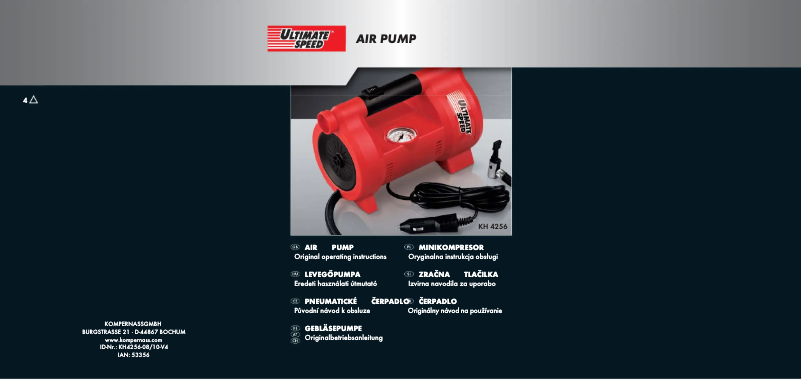 Page 1 de la notice Manuel utilisateur Ultimate Speed KH 4256