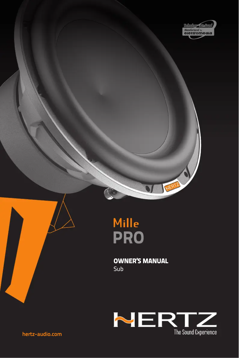 Page n°1 - Manuel utilisateur Hertz Mille Pro MPS 250 S4