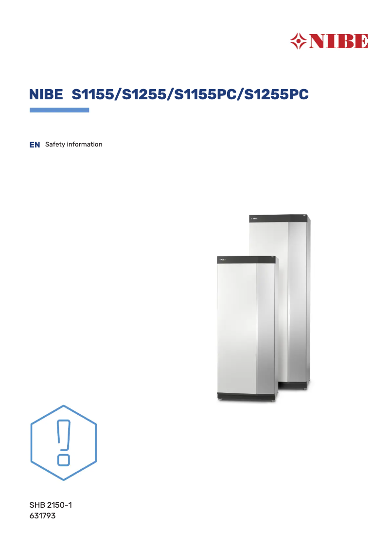 Page 1 de la notice Instructions de sécurité Nibe S1155-6