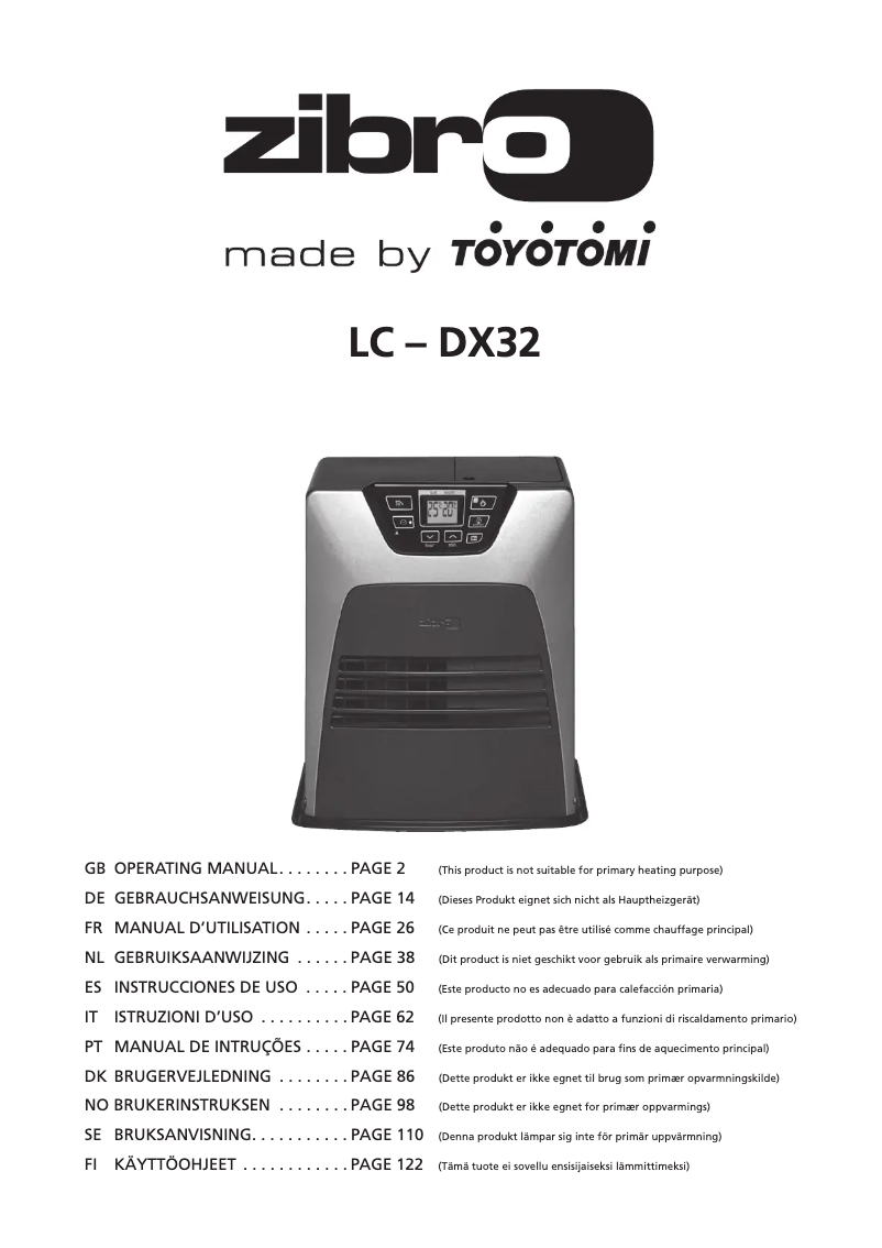 Page 1 de la notice Manuel utilisateur Zibro LC DX 32