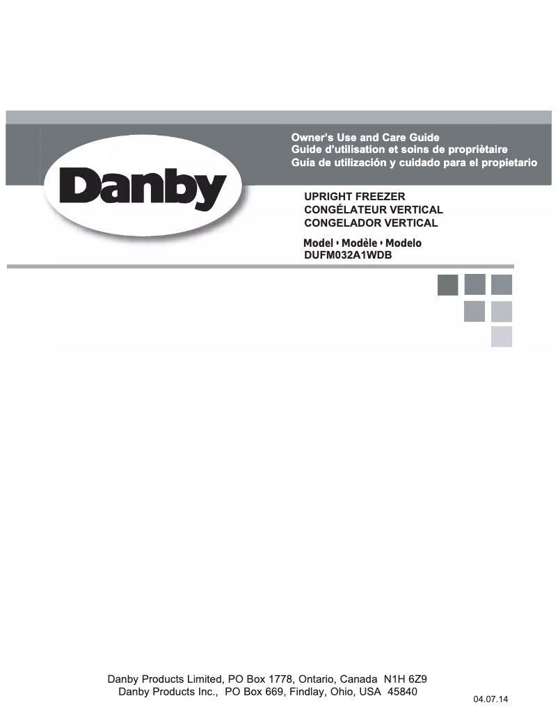 Page n°1 - Manuel utilisateur Danby DUFM032A1WDB