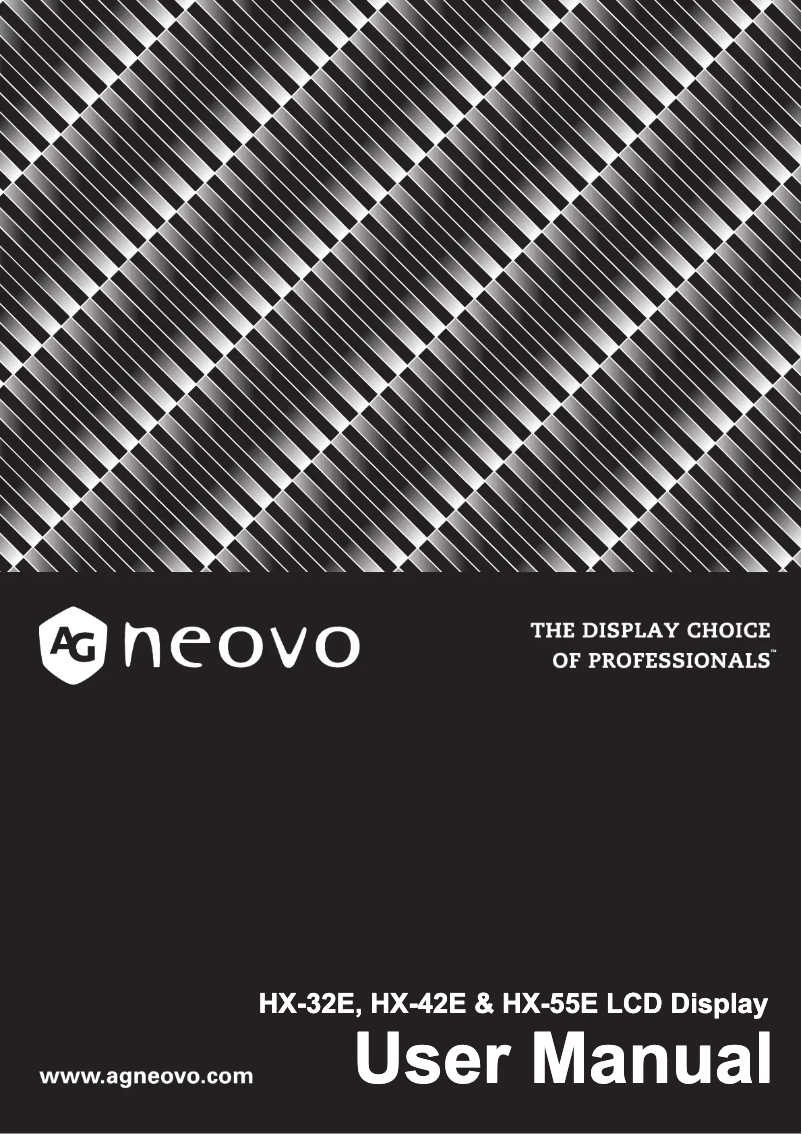 Page 1 de la notice Manuel utilisateur AG Neovo HX-42E