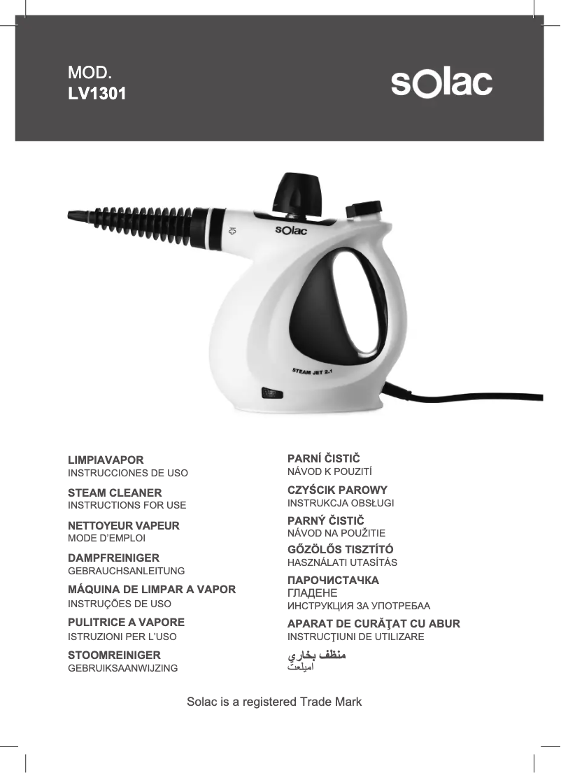Page 1 de la notice Manuel utilisateur Solac LV1301