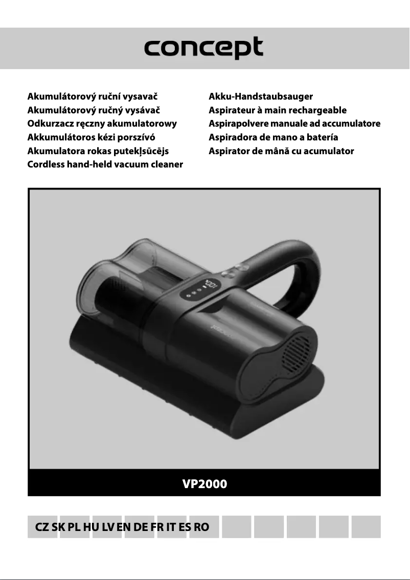 Page n°1 - Manuel utilisateur Concept VP2000