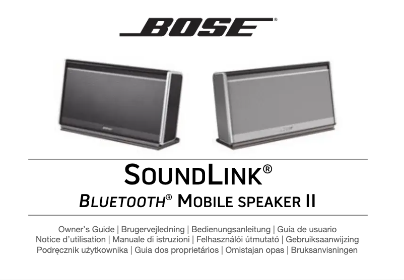 Page 1 de la notice Manuel utilisateur Bose SoundLink Mobile II