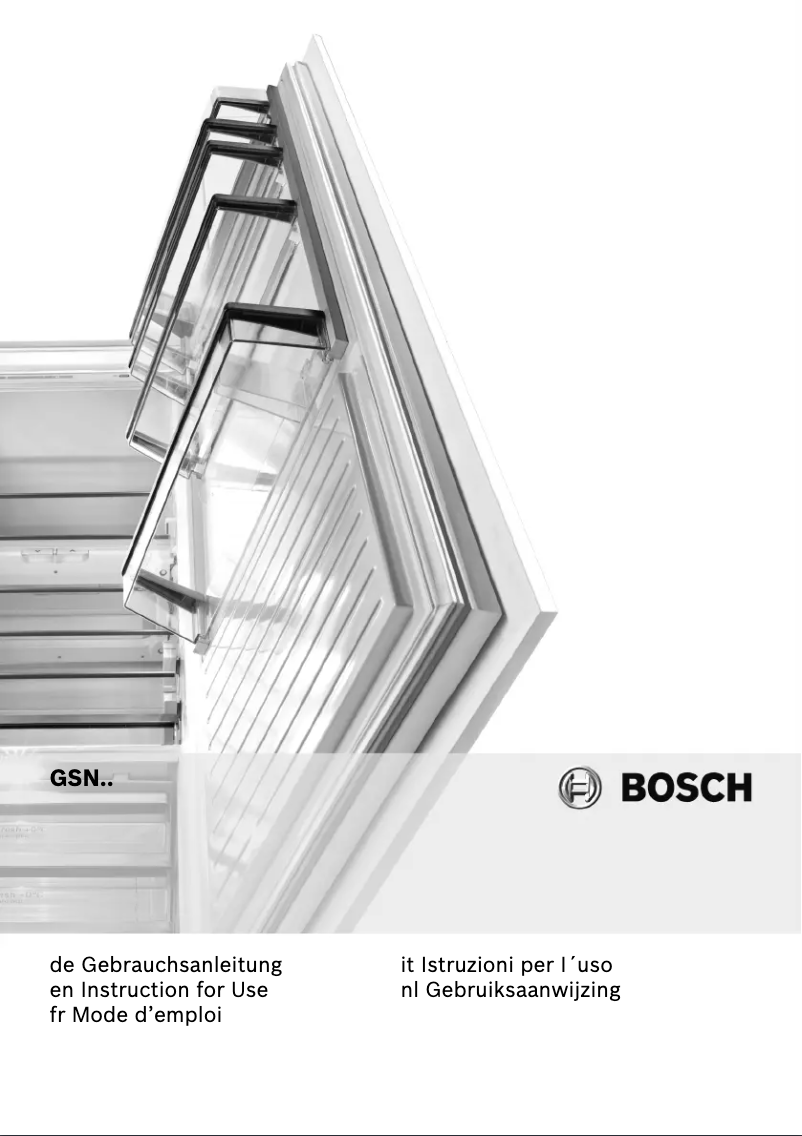 Page 1 of the manual User Manual Bosch GSN33AW30