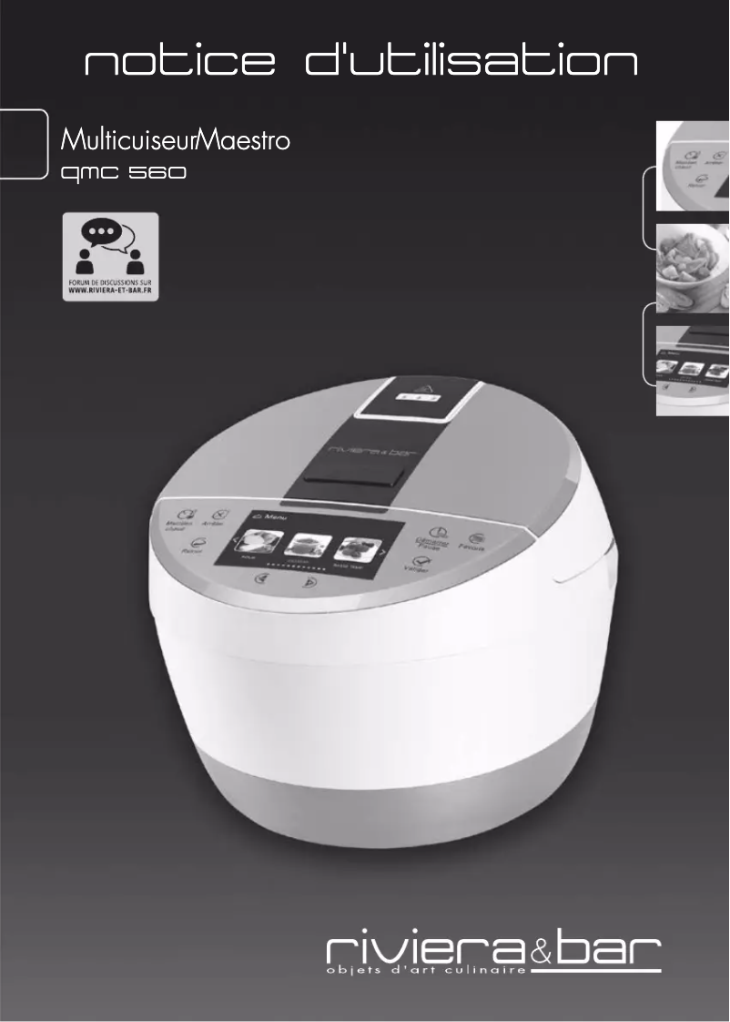 Page n°1 - Manuel utilisateur Riviera & Bar QMC560